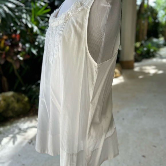 Zara Basics white cotton sleeveless top size M - Picture 5 of 7